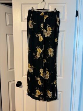 Nicholas sheer floral silk pants